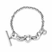 Bracelet Pandora People barre en t cœur noué en argent, 16 cm