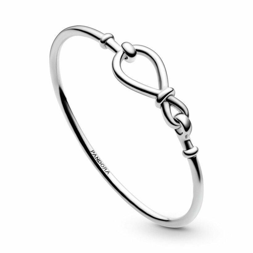 Bracelet jonc Pandora Passions nœud infini en argent, 19 cm