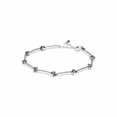 Bracelet Pandora Timeless barres pavé scintillant en argent et cristal, oxyde de zirconium, 16 cm