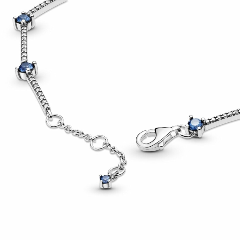 Bracelet Pandora Timeless barres pavé scintillant en argent et cristal, oxyde de zirconium, 18 cm
