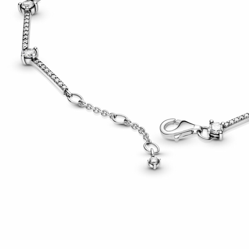 Bracelet Pandora Timeless barres pavé scintillant en argent et oxyde de zirconium, 16 cm