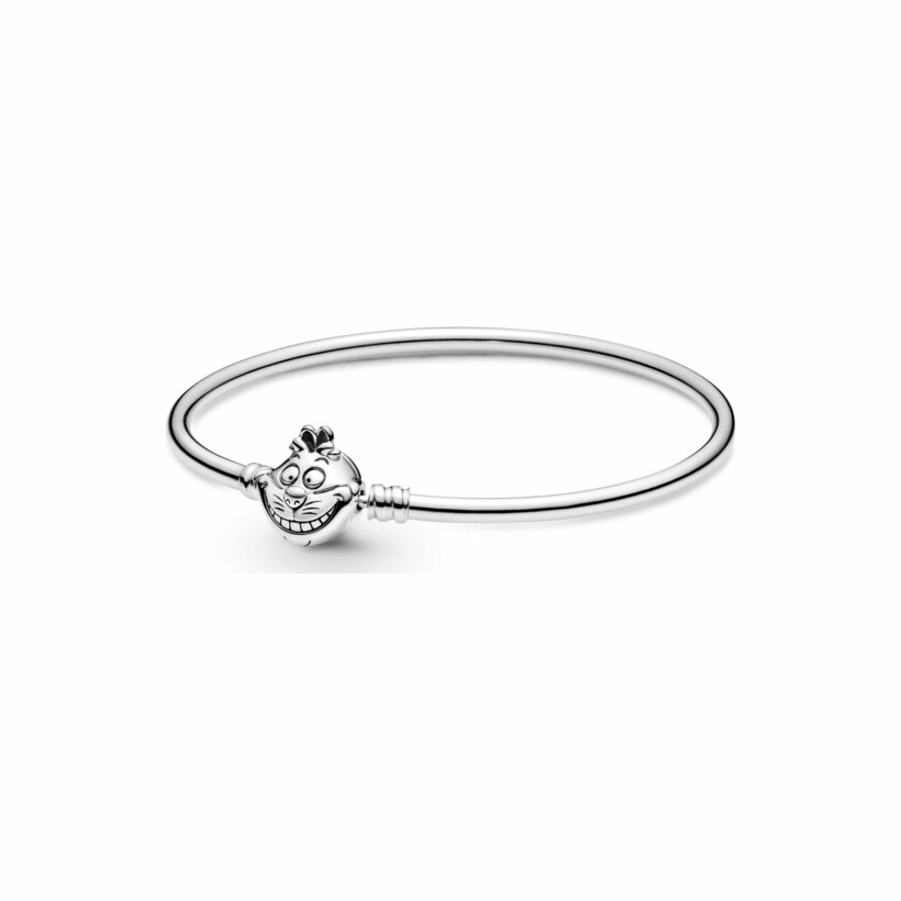 Bracelet jonc Disney X Pandora disney alice au pays des merveilles fermoir chat du cheshire moment en argent, 21 cm
