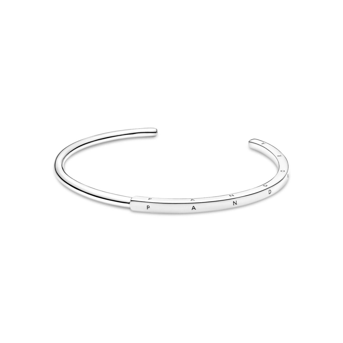 Bracelet jonc Pandora Signature en argent, taille 17.5cm