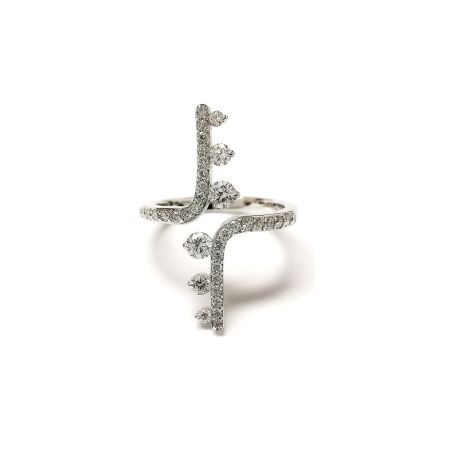 Bague Isabelle Barrier en or blanc et diamants, taille 53