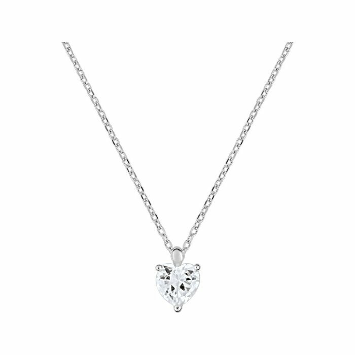 Collier en or blanc et oxyde de zirconium