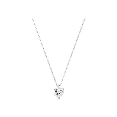 Collier en or blanc et oxyde de zirconium