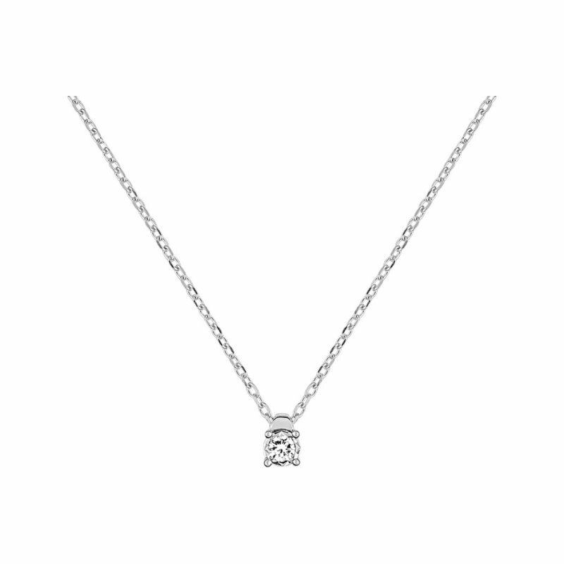 Collier en or blanc et diamants de 0.06ct