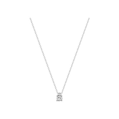 Collier en or blanc et diamant 0.06ct