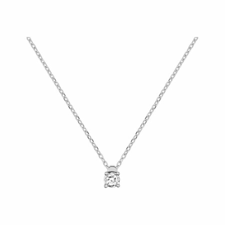 Collier en or blanc et diamants de 0.08ct