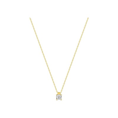 Collier en or jaune et diamant 0.08ct