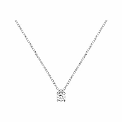 Collier en or blanc et diamants de 0.10ct