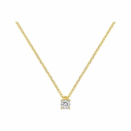 Collier en or jaune et diamant 0.1ct