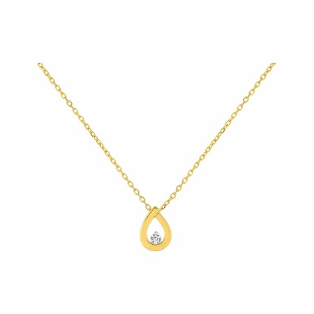 Collier en or jaune et diamant 0.1ct