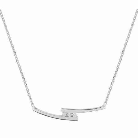 Collier en or blanc et diamants de 0.018ct