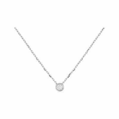 Collier en or blanc et diamants de 0.052ct, 42cm