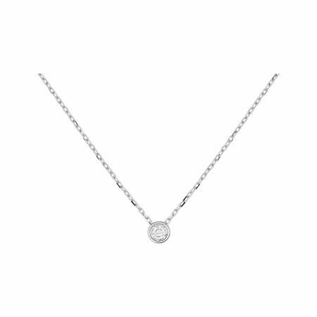 Collier en or blanc et diamants de 0.052ct, 42cm