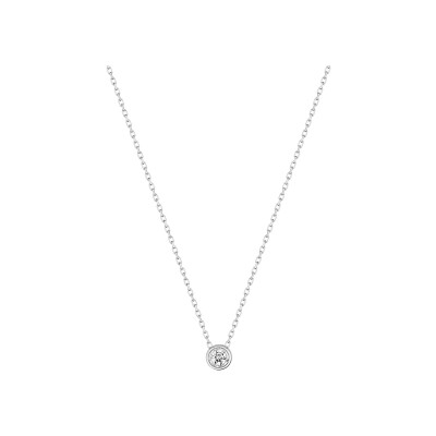 Collier en or blanc et diamant 0.05ct