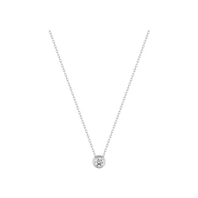 Collier en or blanc et diamant 0.08ct