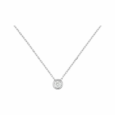 Collier en or blanc et diamant 0.12ct