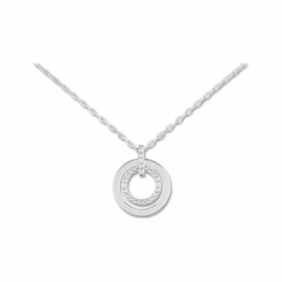 Collier en or blanc et diamants de 0.012ct, 42cm