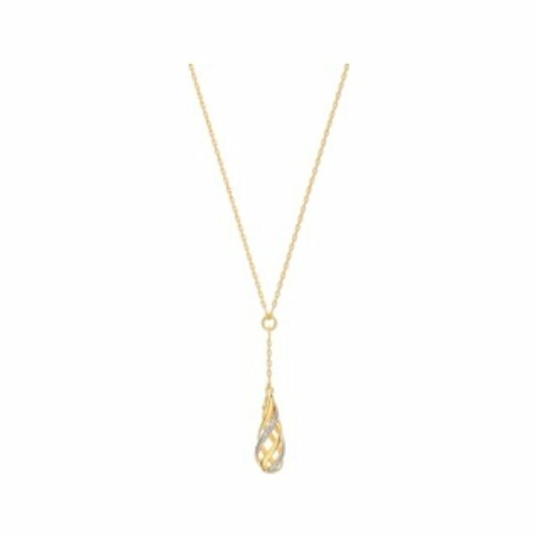 Collier en or blanc, or jaune et diamant de 0.003ct