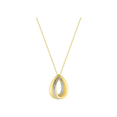 Collier en or jaune et diamant 0.03ct
