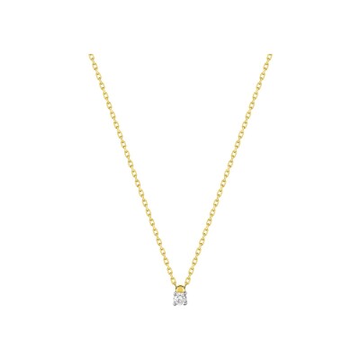 Collier en or jaune et diamant 0.04ct