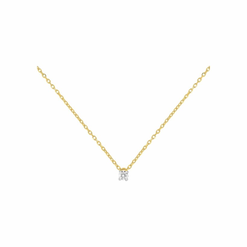 Collier en or jaune et diamants