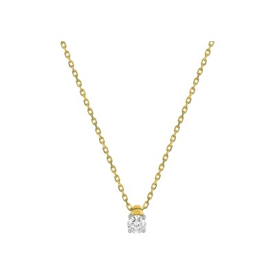 Collier en or jaune et diamant 0.10ct