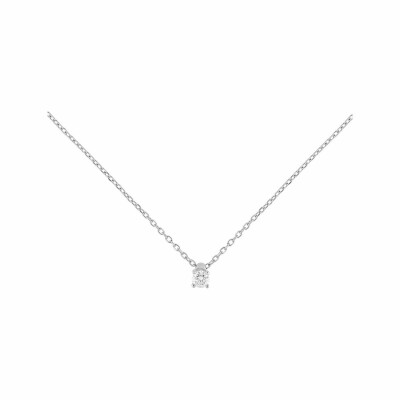 Collier en or blanc et diamant 0.15ct