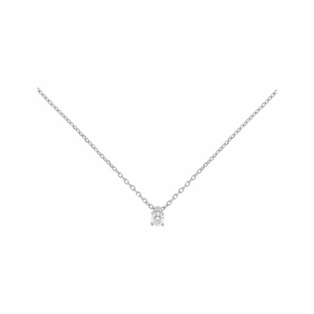 Collier en or blanc et diamant 0.15ct