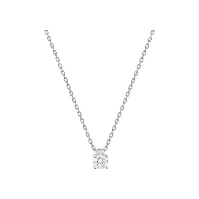 Collier en or blanc et diamant 0.15ct