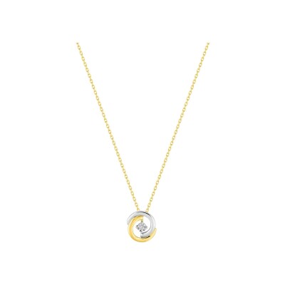 Collier en or jaune et diamant 0.02ct