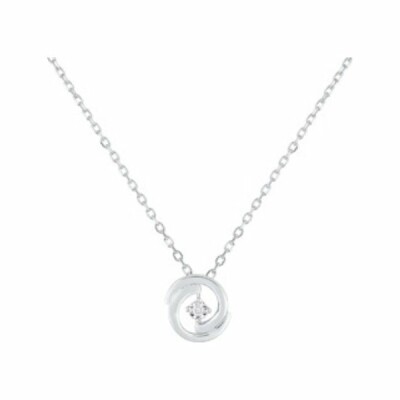 Collier en or blanc et diamant de 0.015ct