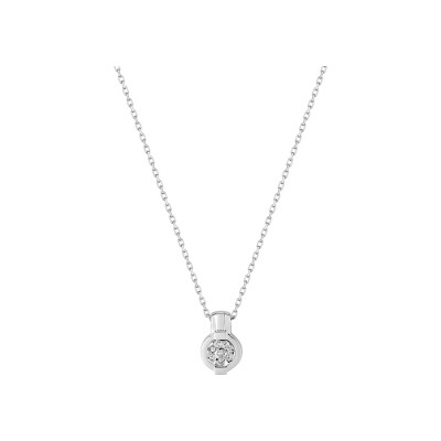 Collier en or blanc et diamant 0.03ct