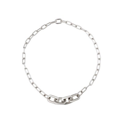 Collier Untied en argent rhodié