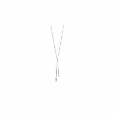 Collier en argent rhodié et oxydes de zirconium, 45cm
