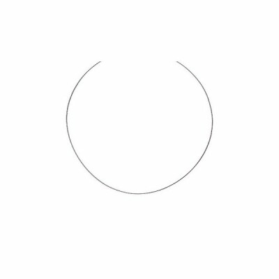 Collier en argent rhodié, 40cm