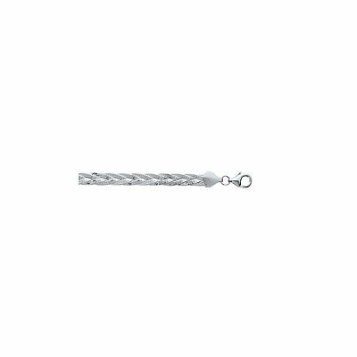 Bracelet en argent rhodié, 18cm