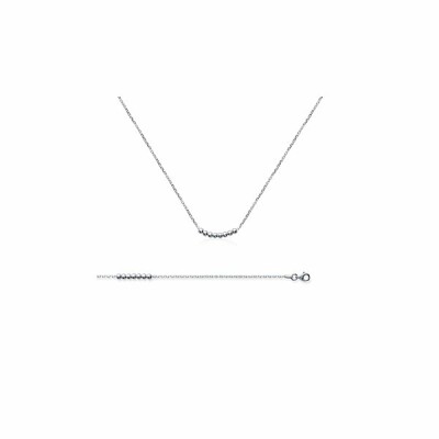 Collier en argent rhodié, 45cm