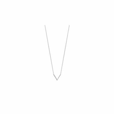 Collier en argent rhodié, 45cm