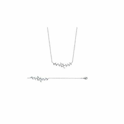 Collier en argent rhodié, 45cm