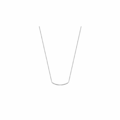 Collier en argent rhodié et oxydes de zirconium, 45cm
