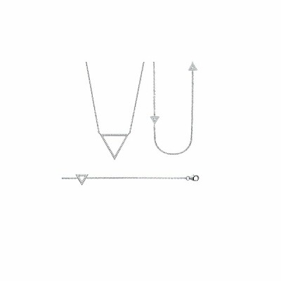 Bracelet en argent rhodié et oxydes de zirconium, 18cm