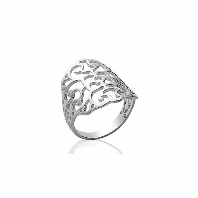 Bague en argent rhodié