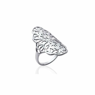 Bague en argent rhodié
