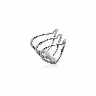 Bague en argent rhodié