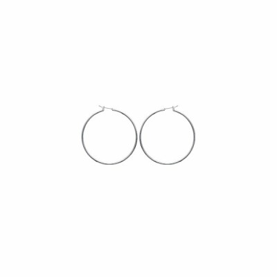 Boucles d'oreilles créoles en argent
