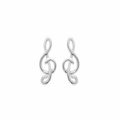 Boucles d'oreilles en argent rhodié
