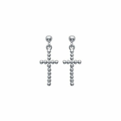 Boucles d'oreilles en argent rhodié